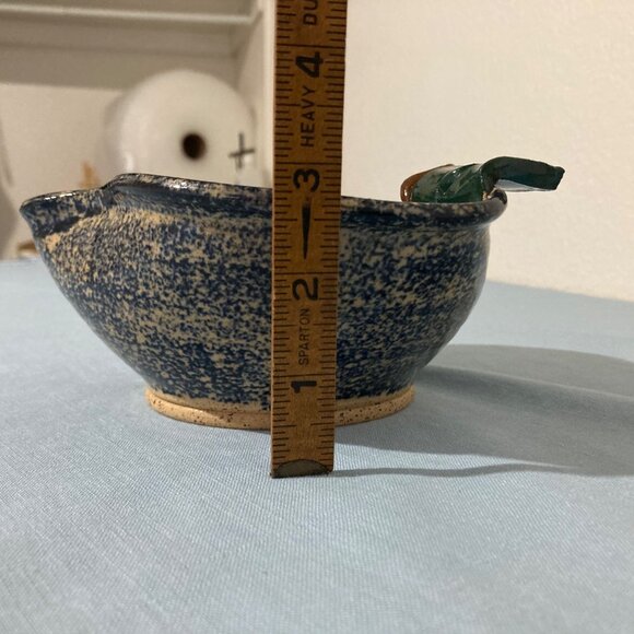 Vintage 1991 Three Rivers Pottery Spongeware Apple Bowl - Picture 9 of 9